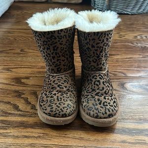 Girls Leopard Ugg Boots